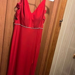 Red formal dress